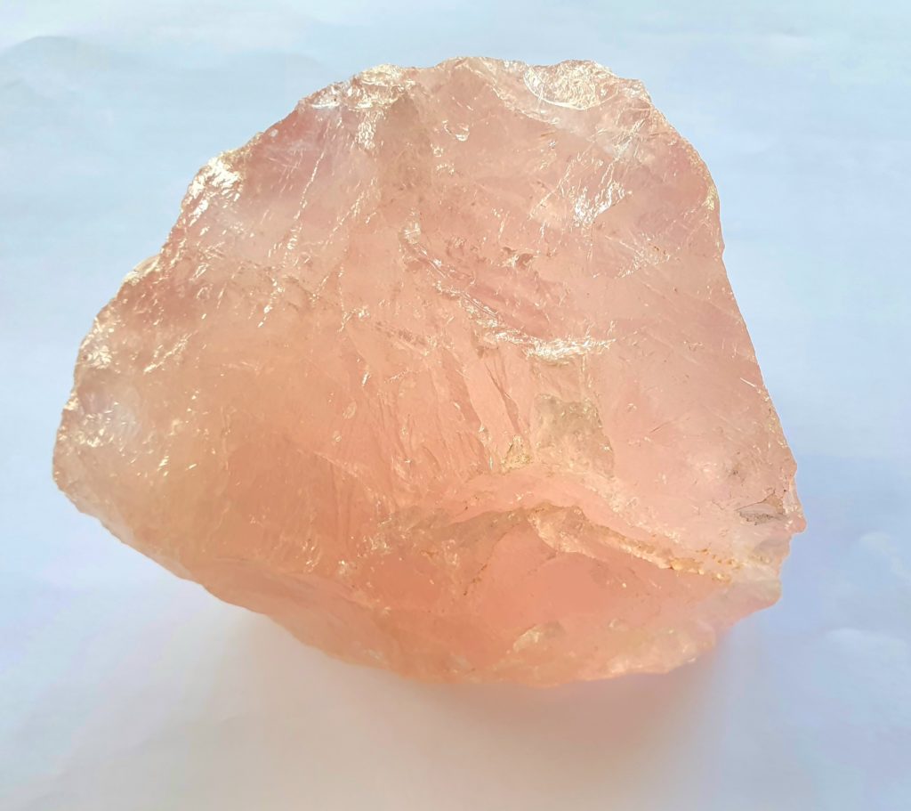 Anello Oro Bianco con Quarzo Rosa Naturale 1 Carato - Scermino Gioielli